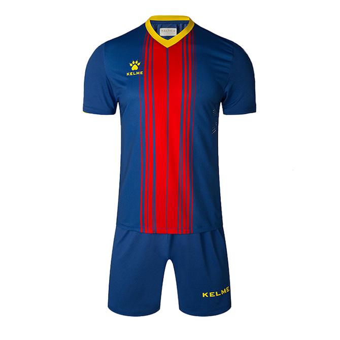 Комплект футбольной формы Kelme Barcelona к/р M Темно-синий/Красный