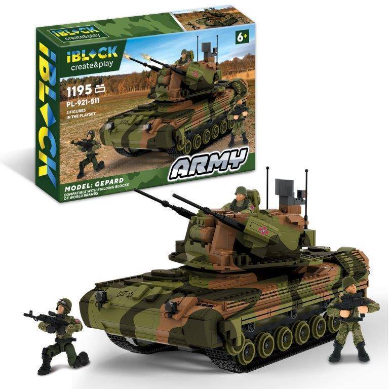 Конструктор пластиковый Iblock Gepard ПВО 1195 дет. 63,5x43x9 см (PL-921-511)