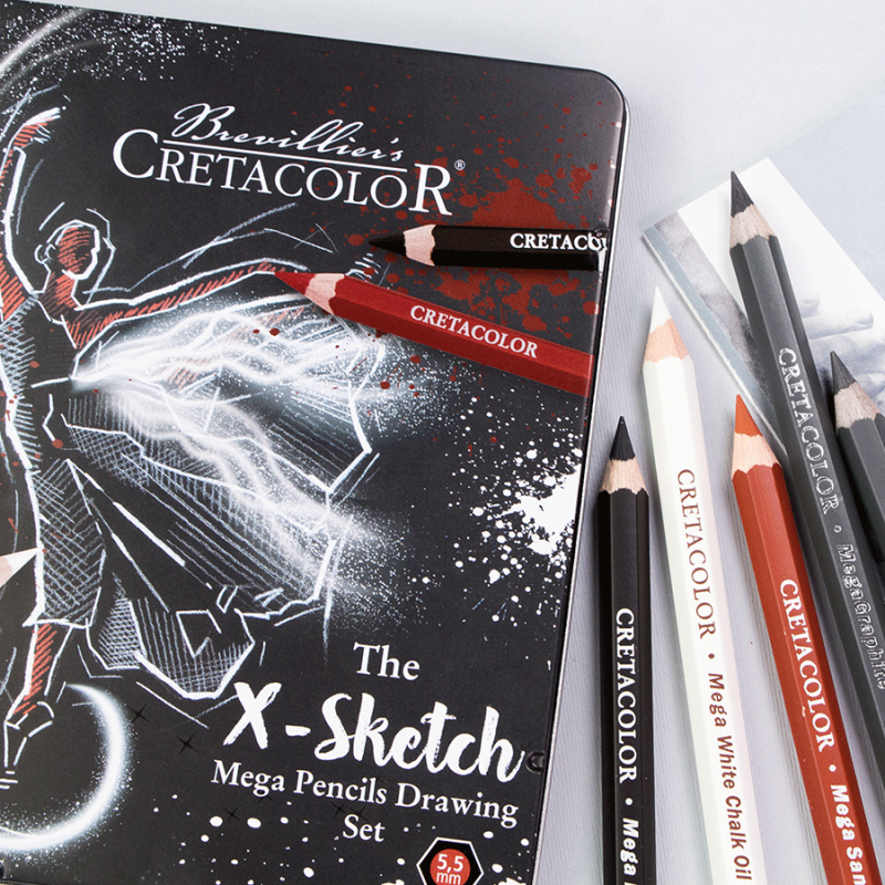 Набір олівців для рисунку Cretacolor X-SKETCH Mega Sketching 12 шт. - фото 4