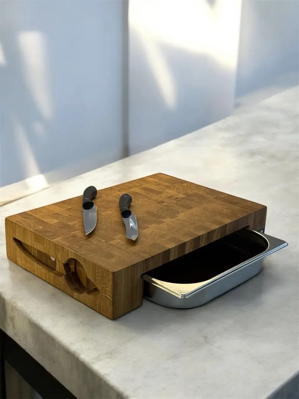 Набір кухонний Gorillas BBQ DS59 дошка торцева з гастроємністю та ножами 3 пр. (27722407)