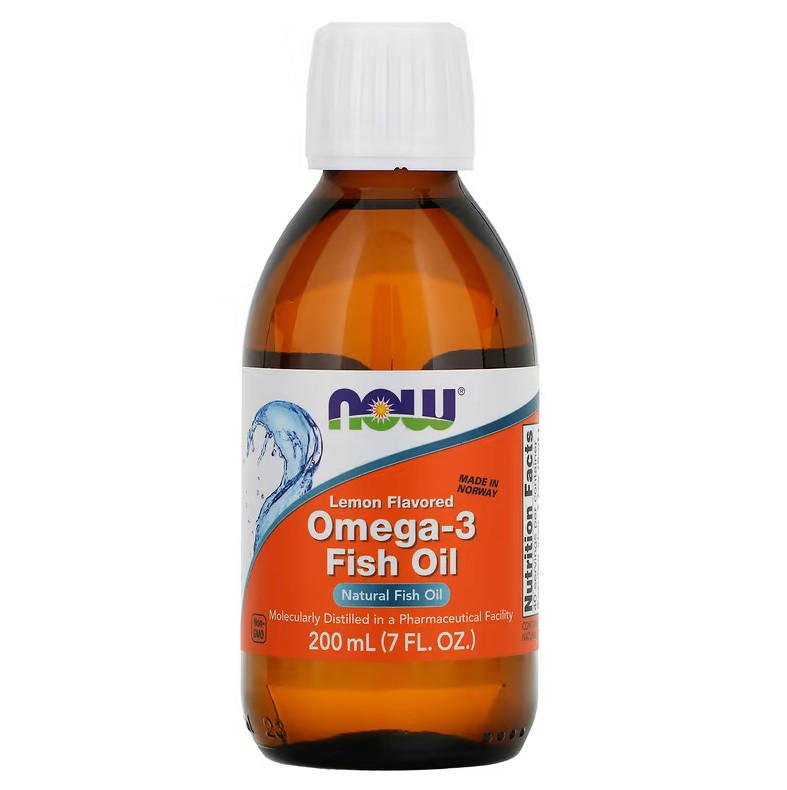 Жирні кислоти Now Foods Omega-3 Fish Oil Lemon Flavored 200 мл