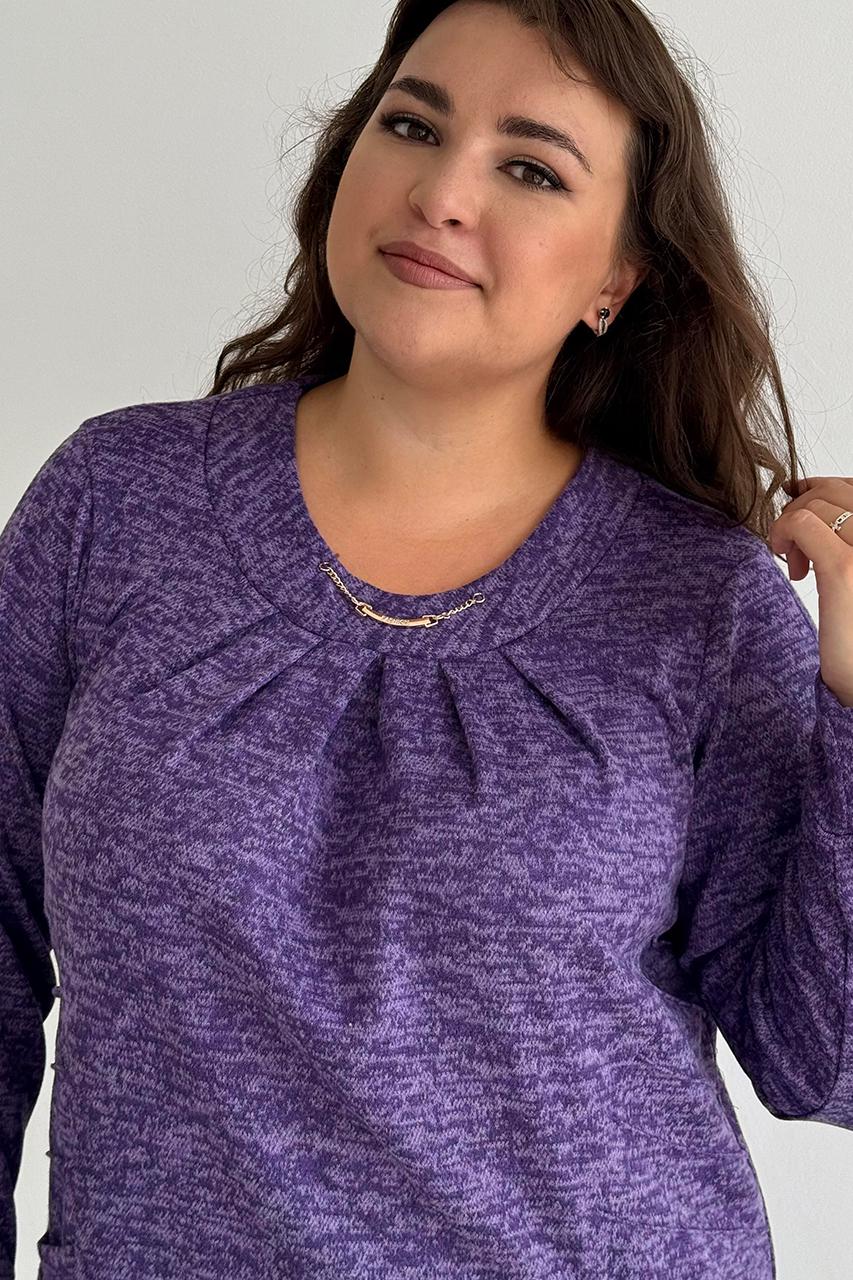 Туніка PANNI Олена з кишенями трикотажна р. 52-54 Бузковий (Р2508252243) - фото 5 Туніка PANNI Олена з кишенями трикотажна р. 52-54 Бузковий (Р2508252243) - фото 5