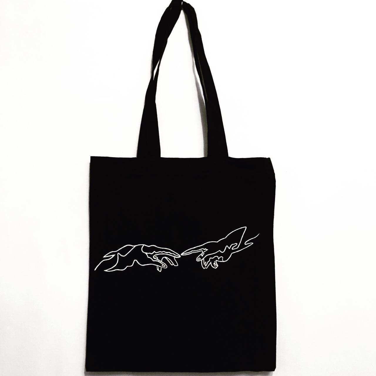 Еко-сумка з принтом Дотик (828) Еко-сумка з принтом Дотик (828)