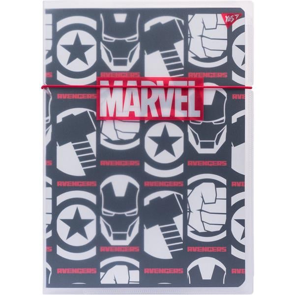 Школьная тетрадь YES А4 48 кл. пластиковая папка с рисунком Marvel Avengers (4823092254726)