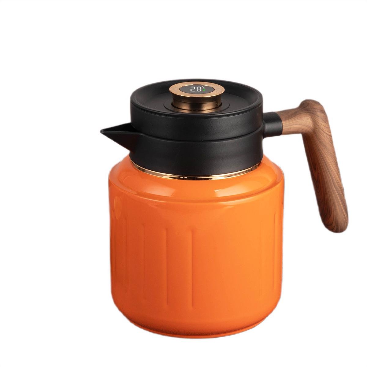 Чайник термос з індикатором температури та заварником 1 л Помаранчевий (HP-14-51O)