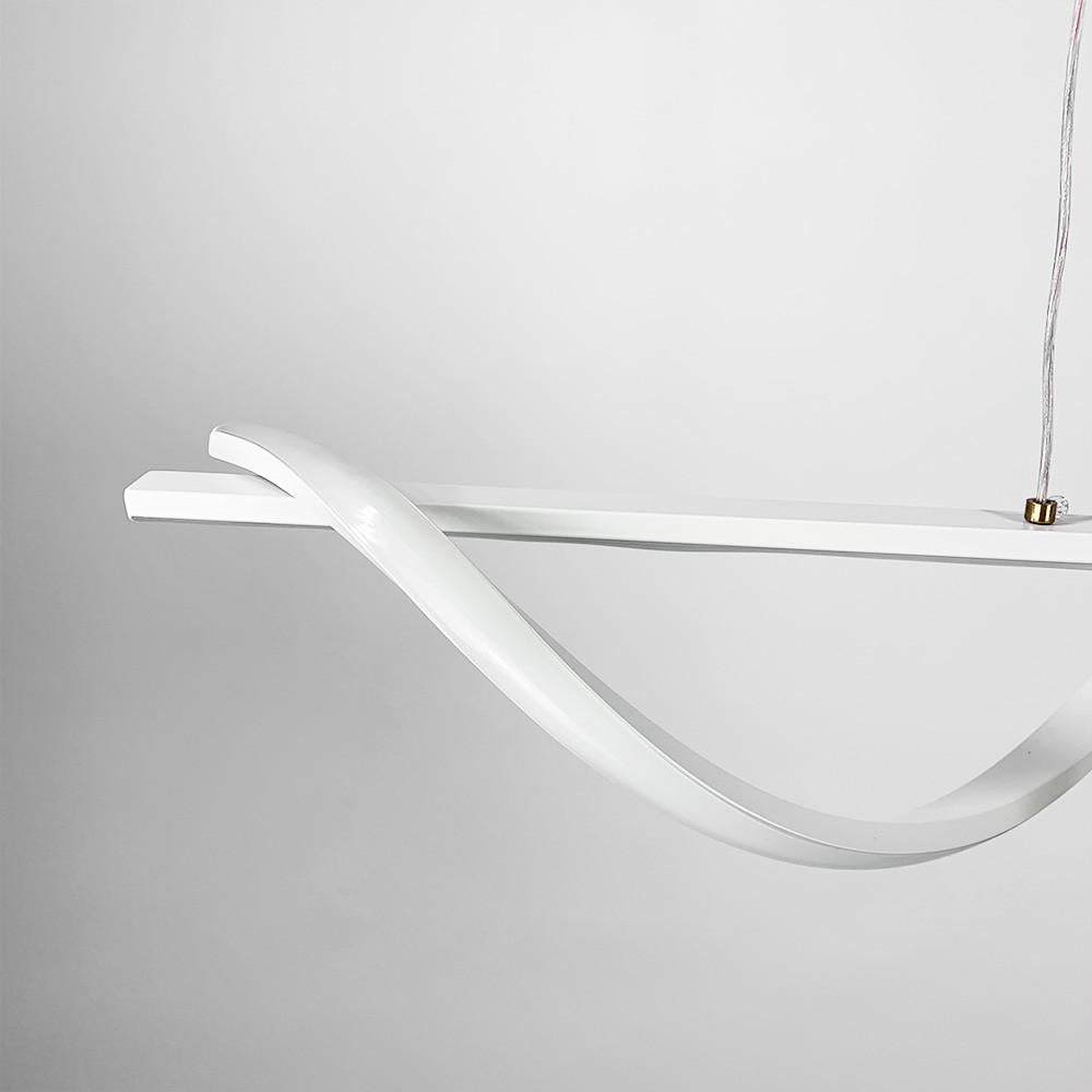 Люстра видовжена Wave 120 см Білий (K 23 WT) - фото 4 Люстра видовжена Wave 120 см Білий (K 23 WT) - фото 4