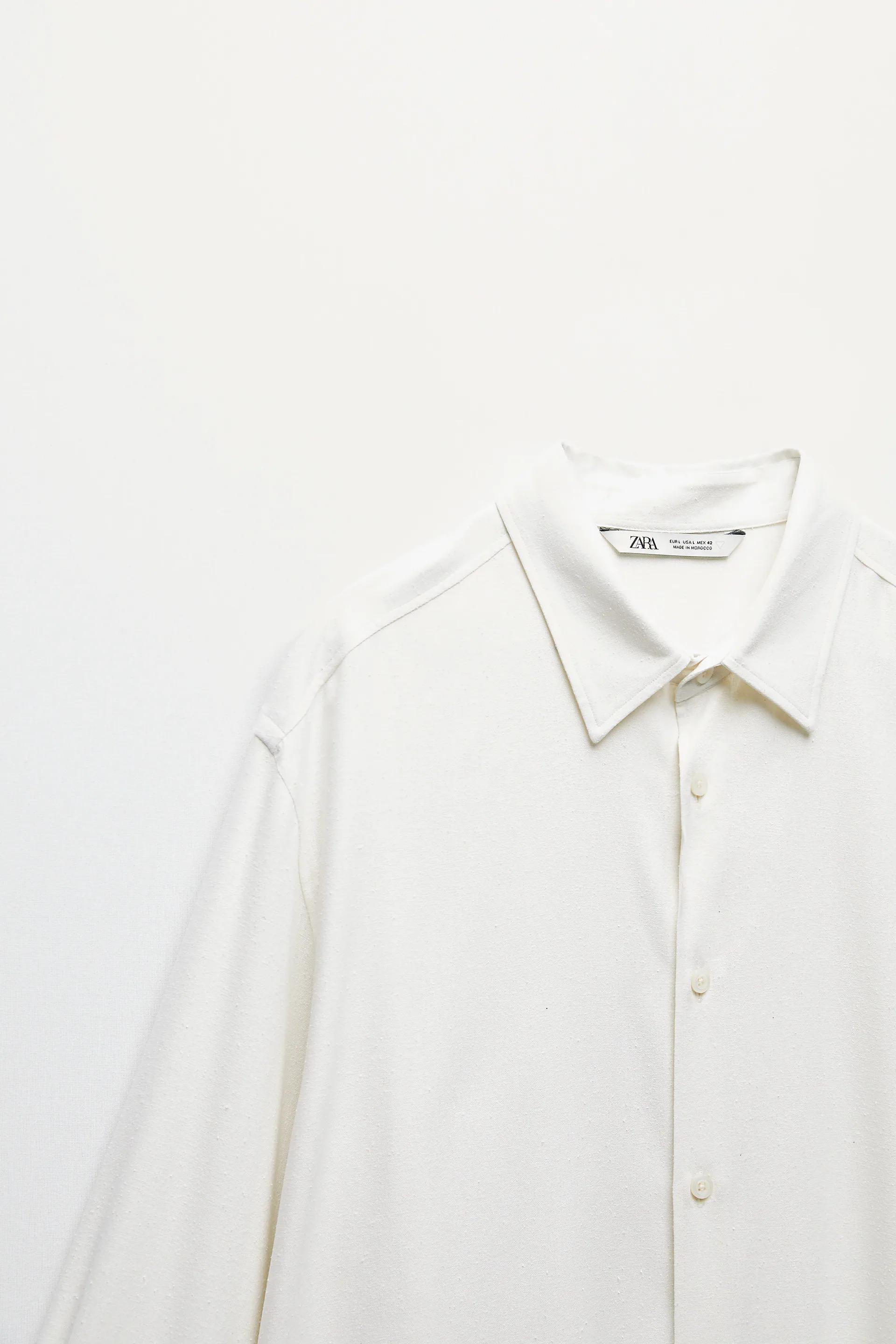 Рубашка Zara L Белый (5674049251) - фото 5