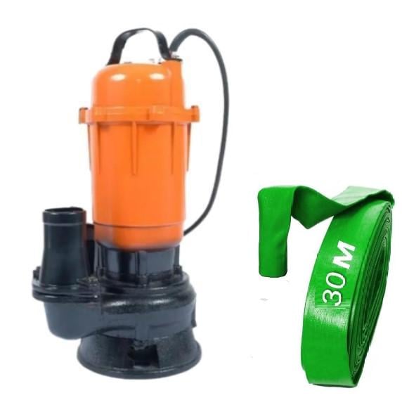 Насос дренажно-фекальний з подрібнювачем Delta HDR 1 1,1 кВт для брудної води/фекалій/зливних ям без поплавка шланг 30 м (31947116)