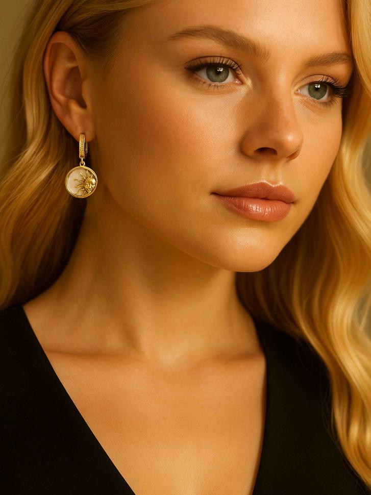 Серьги солнце (5150)