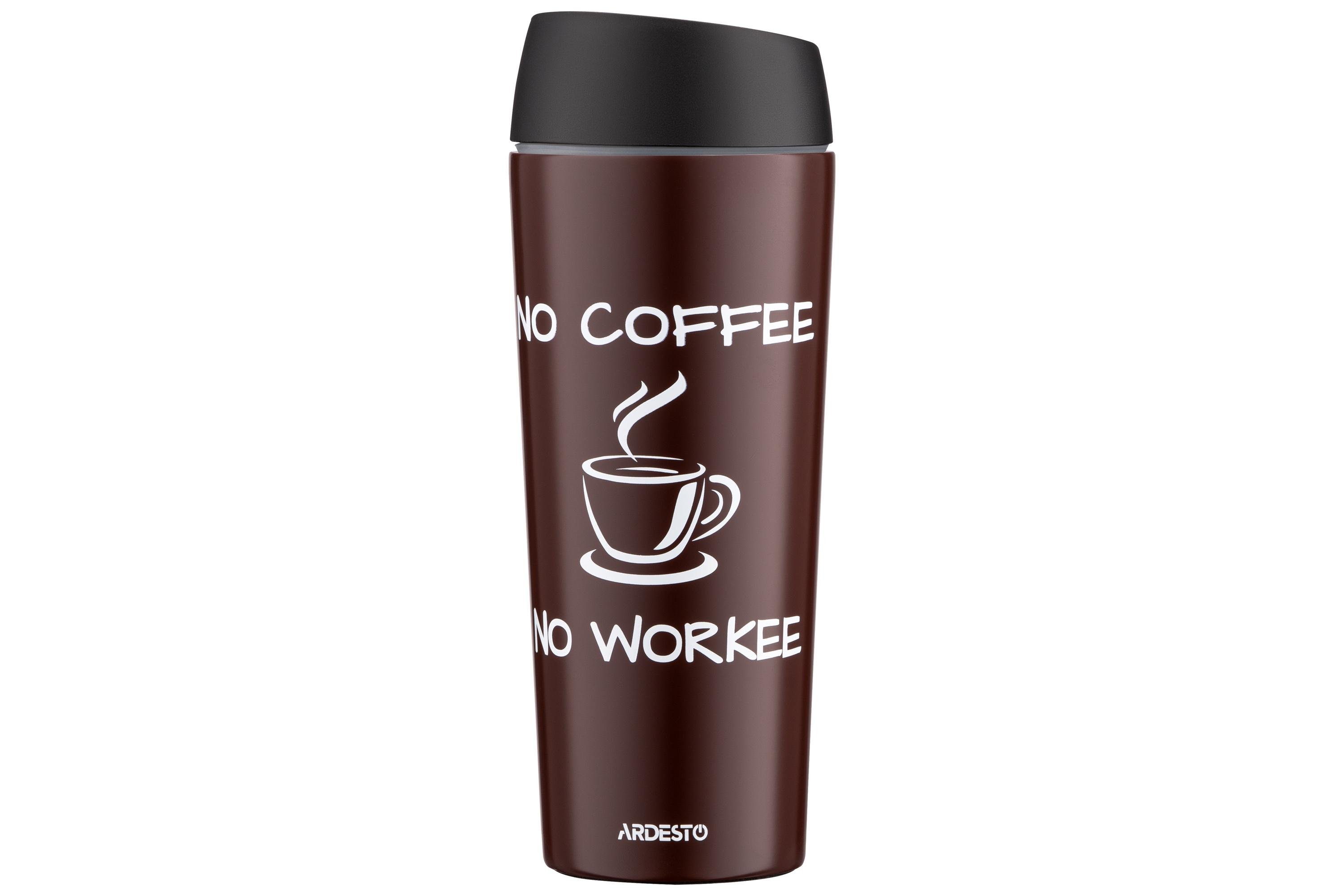 Термокружка Ardesto Coffee Time 450 мл Коричневый (AR2645CB)