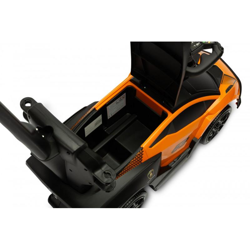 Машинка для катания Caretero Lamborghini Essenza с родительской ручкой Orange (390123) - фото 8