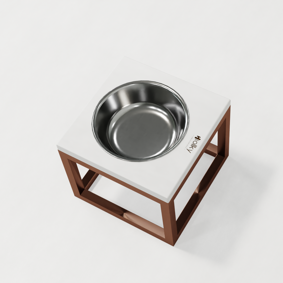 Миска на підставці для великих собак Hollky Base Solo XL 1,8 л (XL-262620-GLWH) - фото 2 Миска на підставці для великих собак Hollky Base Solo XL 1,8 л (XL-262620-GLWH) - фото 2