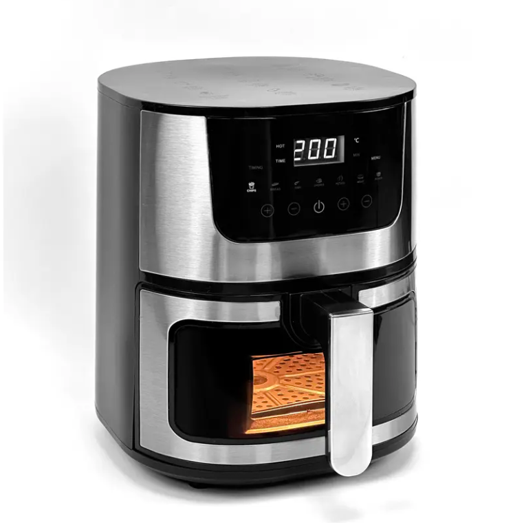 Аэрогриль сенсорный без масла Rainberg с таймером безмаслянная 8 л 4200 Вт