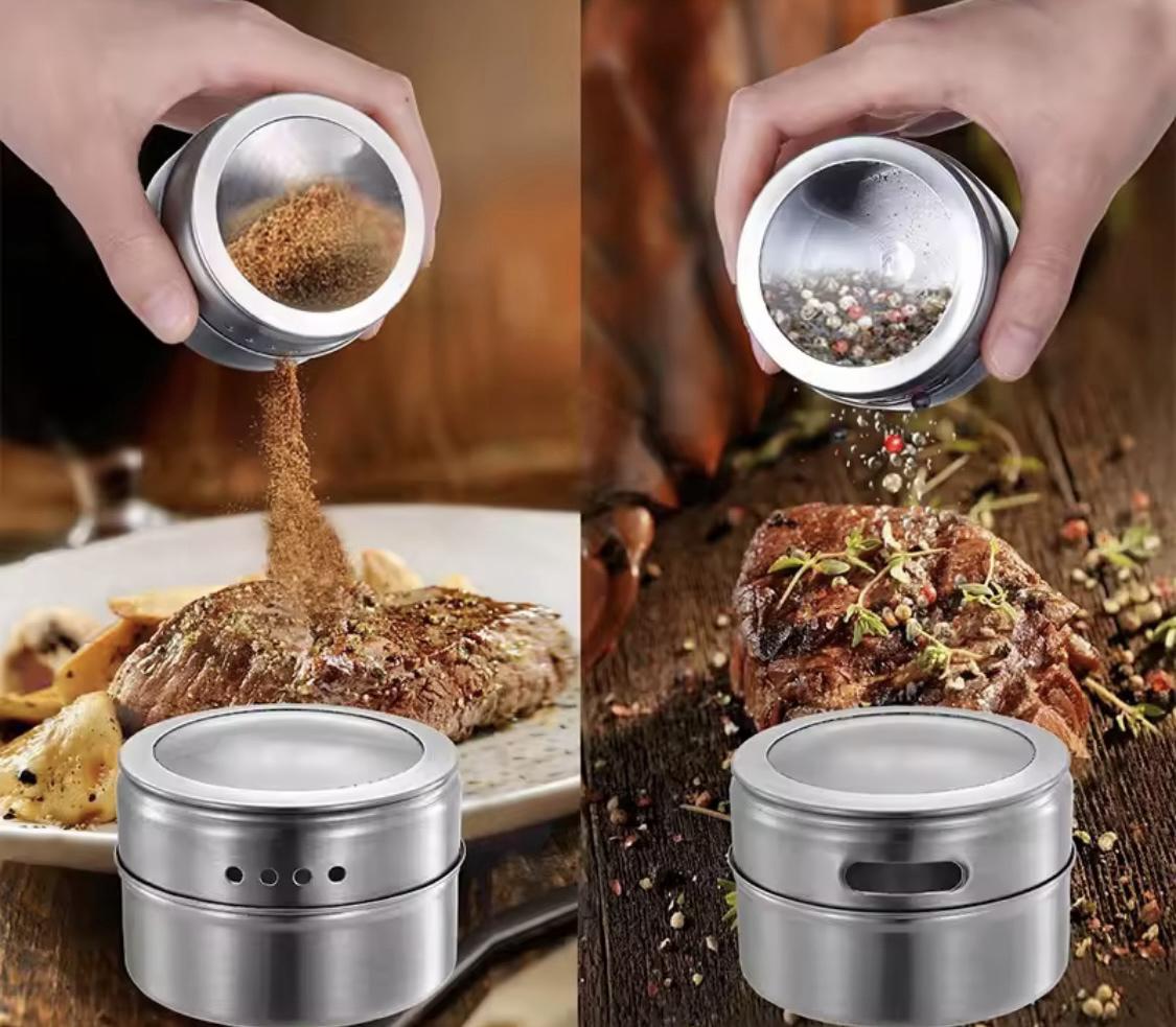 Набір ємностей для спецій з магнітами на підставці 6 шт. (40138) - фото 4