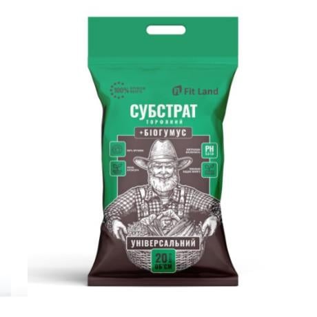 Субстрат торфяной с биогумусом Fit Land 20 л