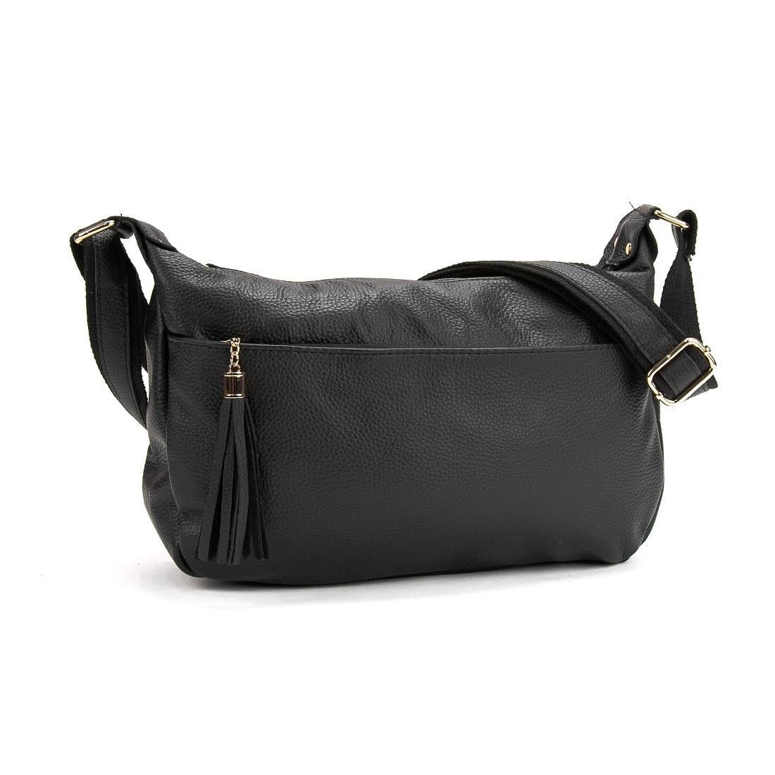 Жіноча сумка через плече Royal Bag NM20-W802A з натуральної шкіри Чорний (6958)