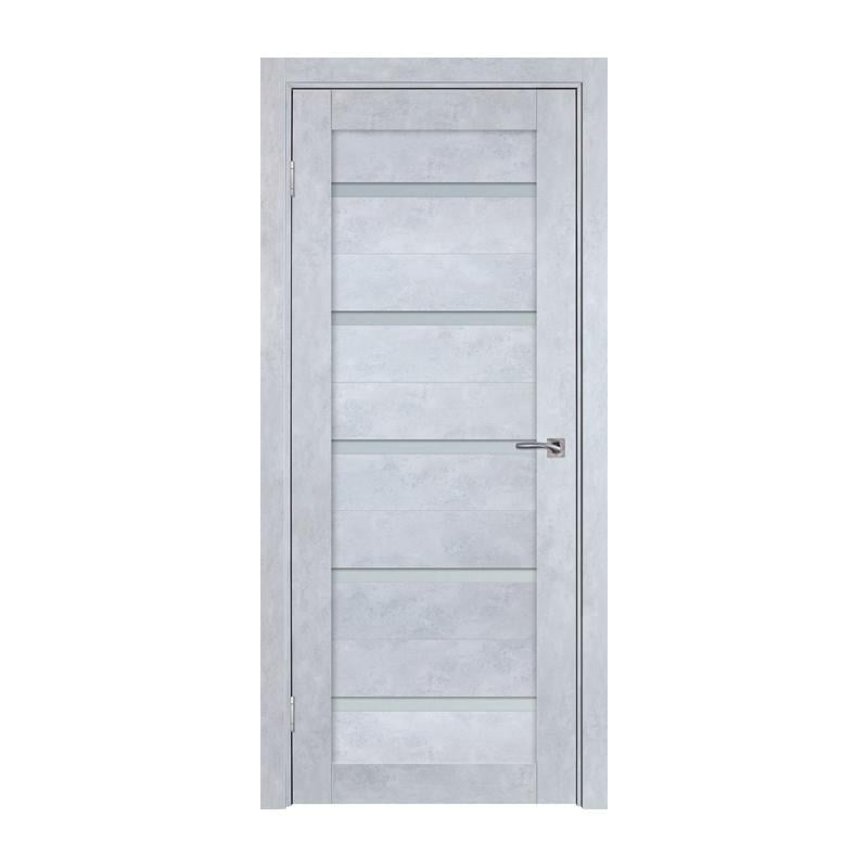 Дверное полотно TD ТД-1 L МДФ 2000х600 мм Серый бетон/Белое стекло (5357400) - фото 1 Дверное полотно TD ТД-1 L МДФ 2000х600 мм Серый бетон/Белое стекло (5357400) - фото 1