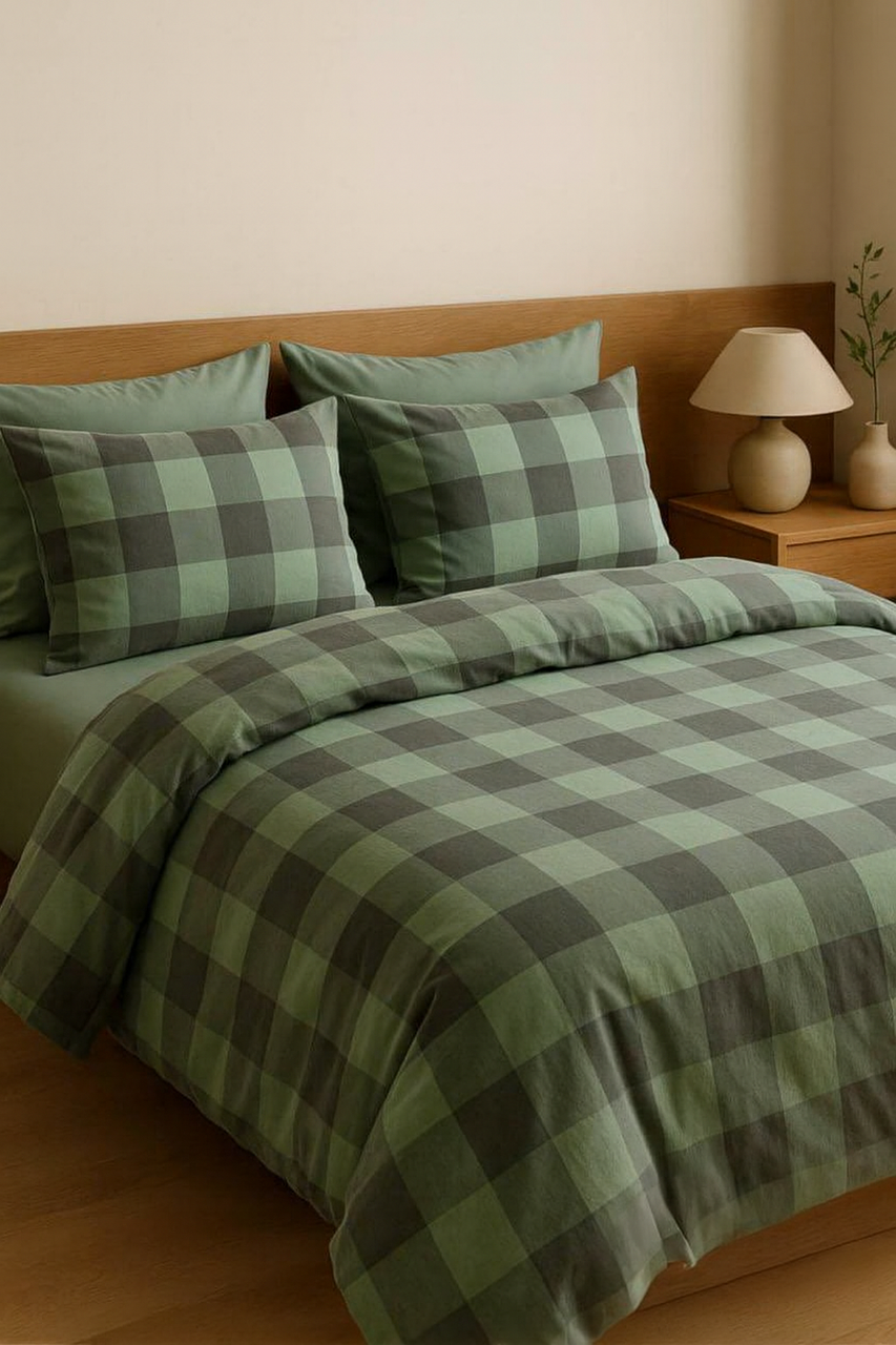 Постельное белье Viluta Wash 15 геометрия вареный хлопок двуспальный (30641)