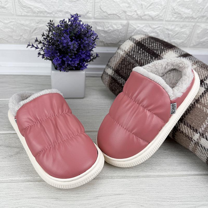 Капці жіночі теплі з задником Е-0080810-2 p. 40-41 25 см Рожевий
