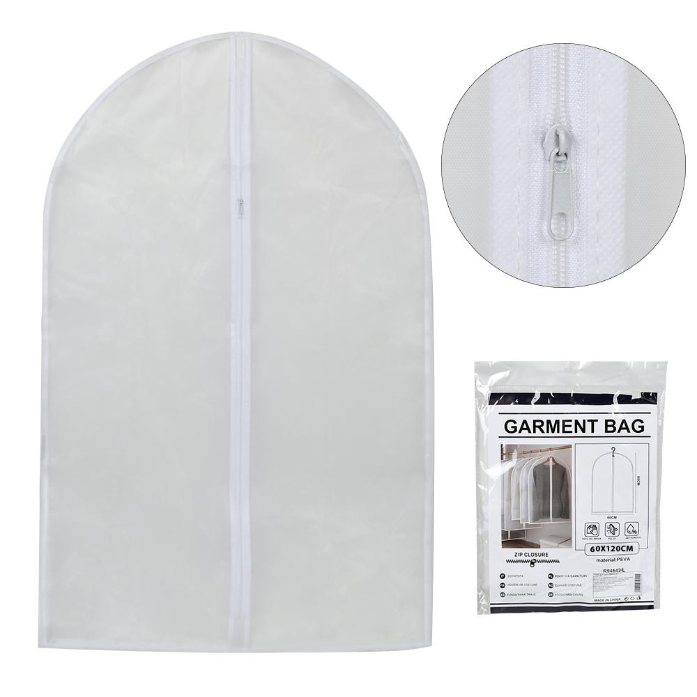 Чехол для одежды Stenson R94642-L PEVA 60x120 см Белый (27316814) - фото 2