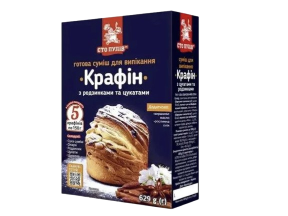 Суміш для випікання Сто пудів Крафін 629 г (126 13509)
