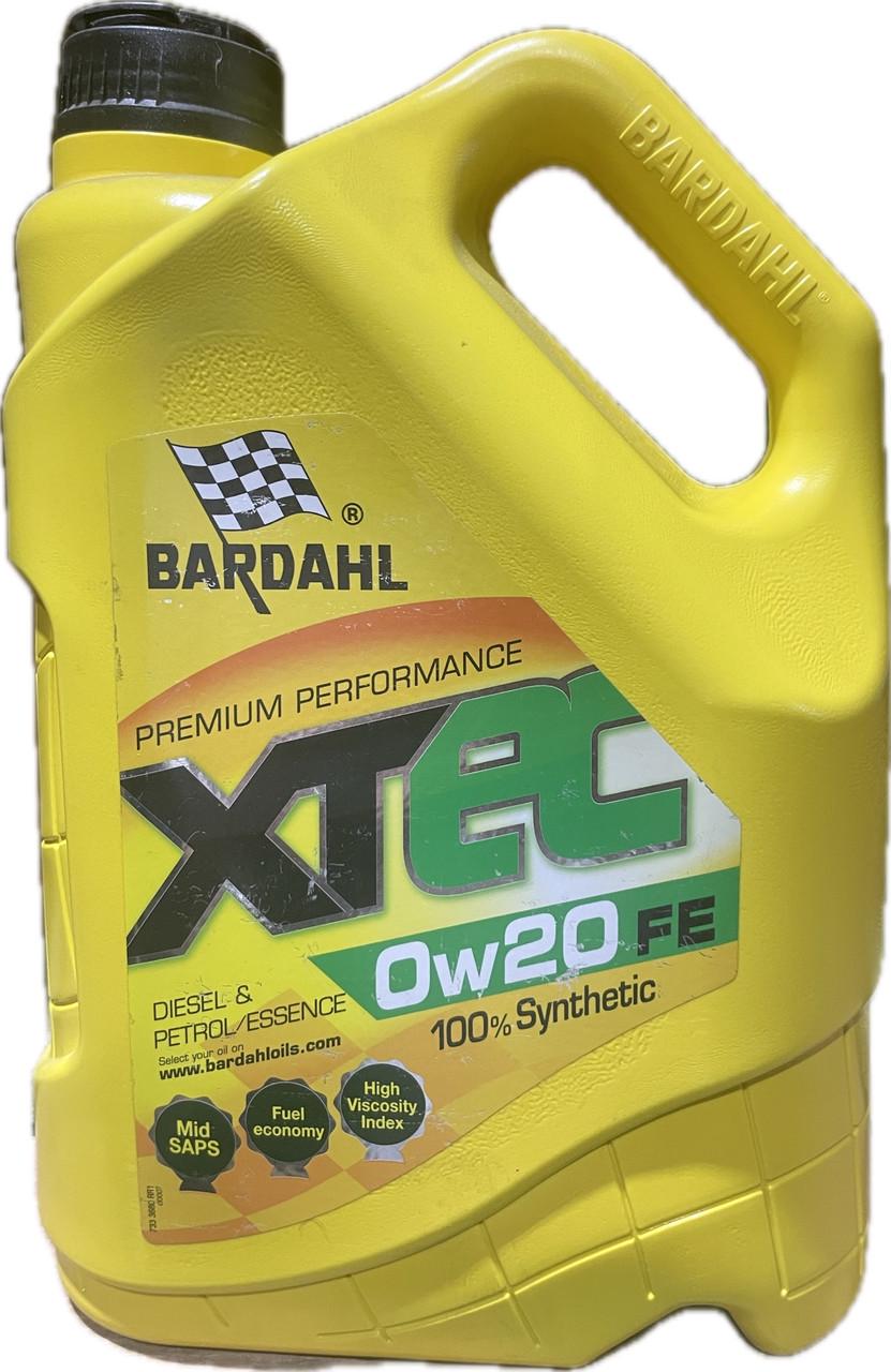Моторное масло BARDAHL XTEC 0W20 FE C5/SN/SN+ VW 508 00/509 00 5 л (36803)
