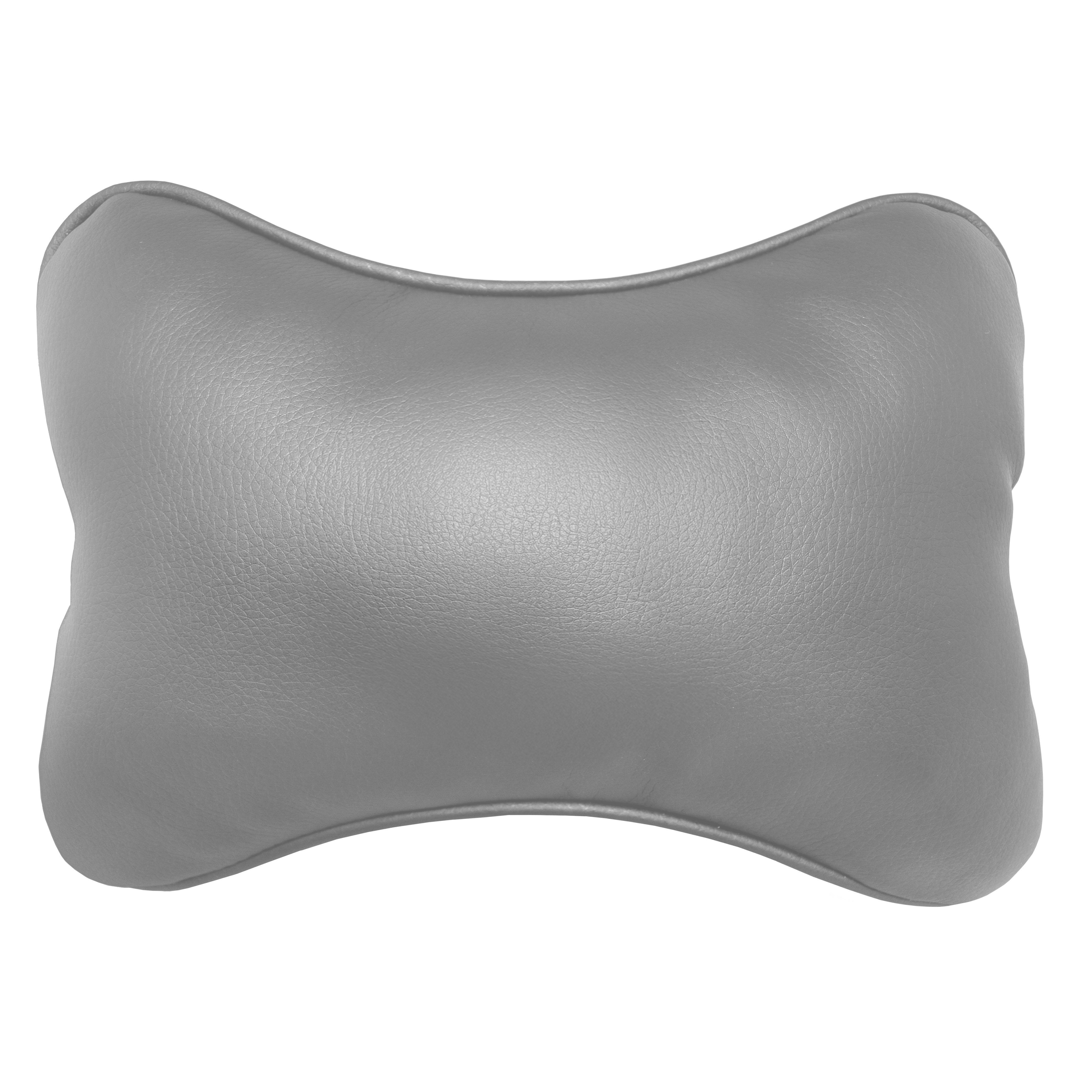 Подушка автомобильная Avtolife для шеи из экокожи Серый (AVT-LGR-26)
