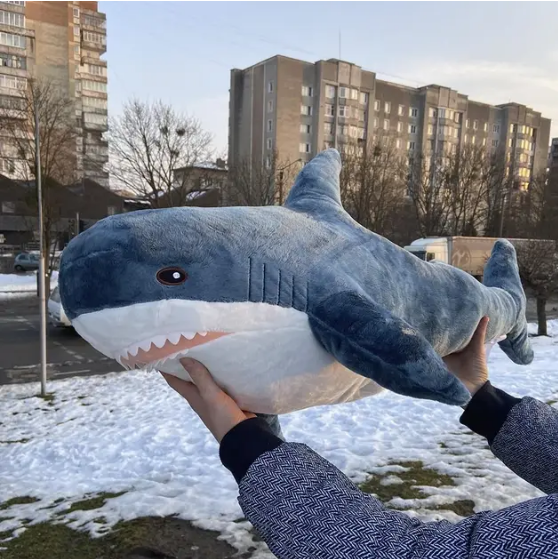 М'яка іграшка подушка-обіймашка Shark doll Акула плюшева 80 см (10138) - фото 2