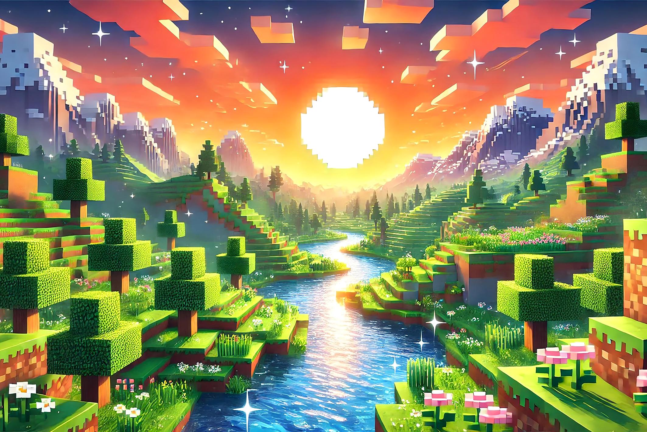 Фотообои флизелиновые Upstream Майнкрафт мир без границ 230х153 см (S5KID-044/3)