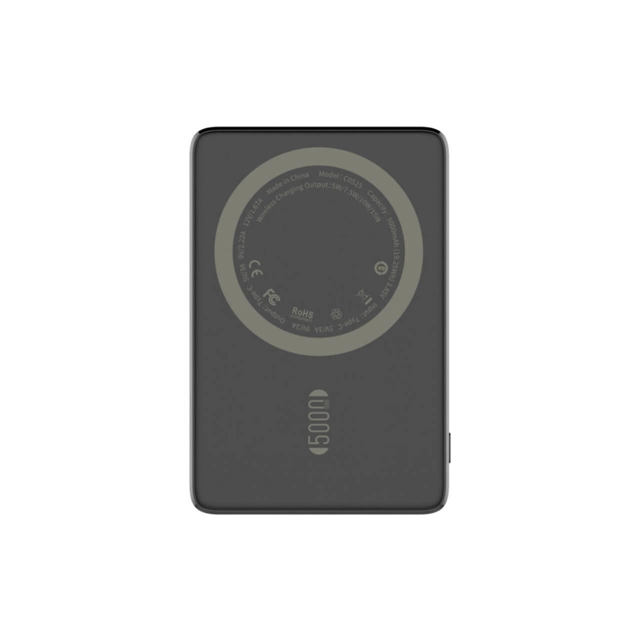Повербанк Bodasan MagSafe Ultra Slim 5000mAh 20W беспроводной 7.5-15W USB-C (C0525)