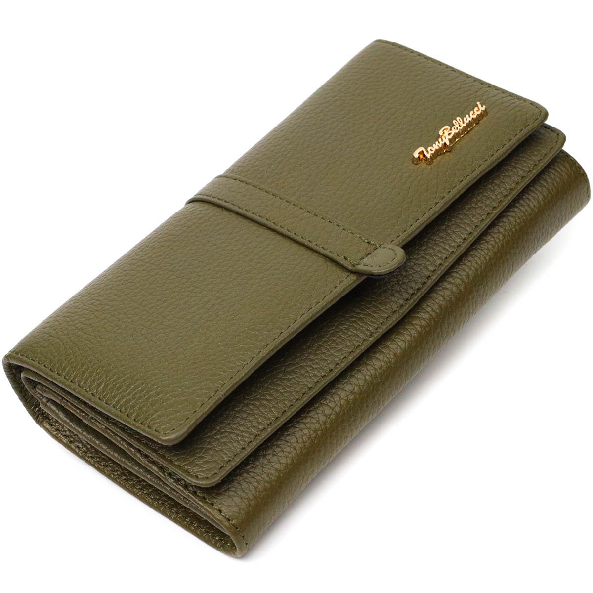 Кошелек женский Tony Bellucci Wallet 22066 из натуральной кожи Оливковый (56267) Кошелек женский Tony Bellucci Wallet 22066 из натуральной кожи Оливковый (56267)