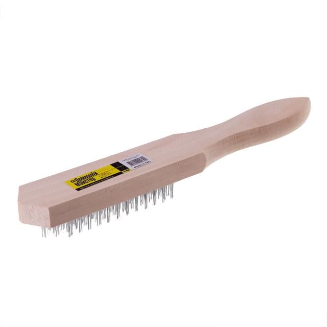 Щетка ручная 5-рядная корпус из дерева/стальной проволоки Щетка ручная 5-рядная корпус из дерева/стальной проволоки