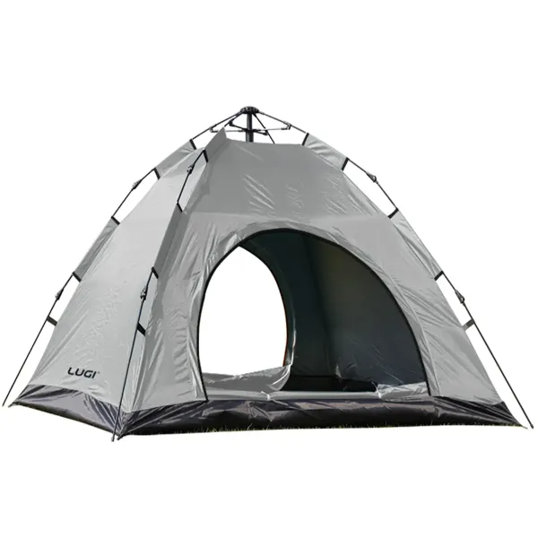 Намет туристичний автоматичний двомісний водонепроникний 200х200х140 см Сірий (LU-019G)