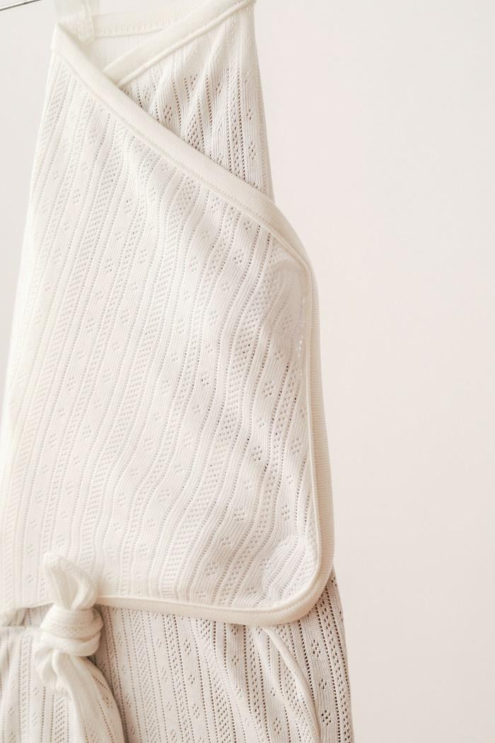 Пелюшка-кокон з шапочкою дитяча літня на липучках 3-6 міс Молочний (MG152) - фото 2 Пелюшка-кокон з шапочкою дитяча літня на липучках 3-6 міс Молочний (MG152) - фото 2