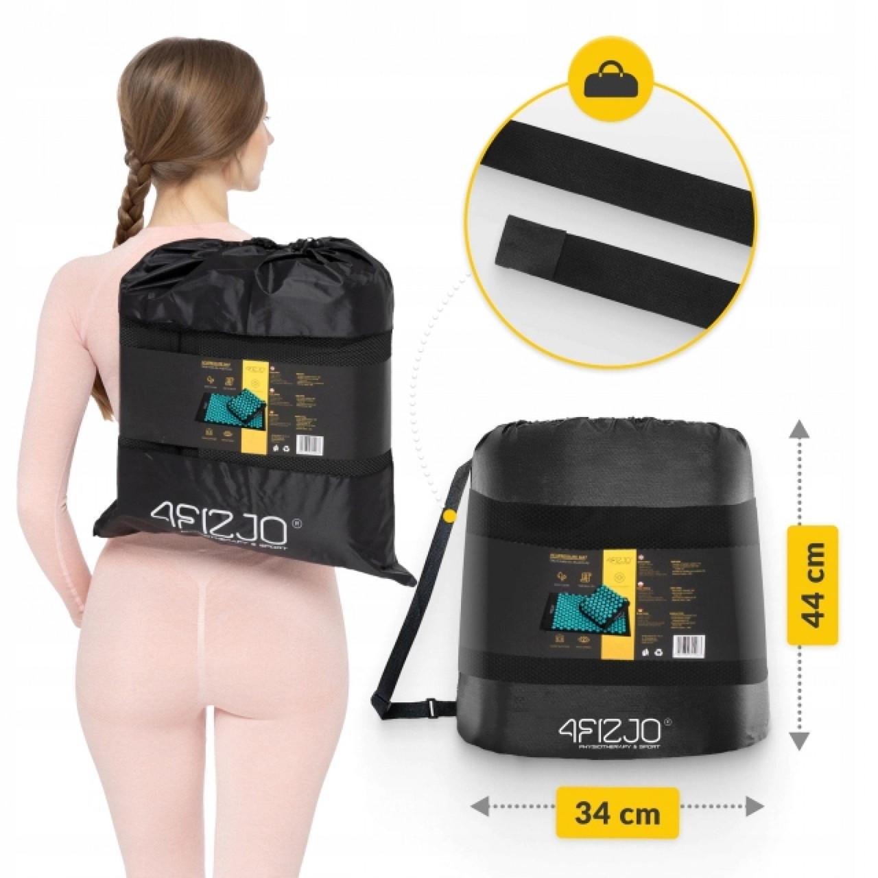 Коврик акупунктурный с подушкой 4fizjo Ergo Mat аппликатор Кузнецова Black/Blue (P-5907739313911) - фото 2 Коврик акупунктурный с подушкой 4fizjo Ergo Mat аппликатор Кузнецова Black/Blue (P-5907739313911) - фото 2