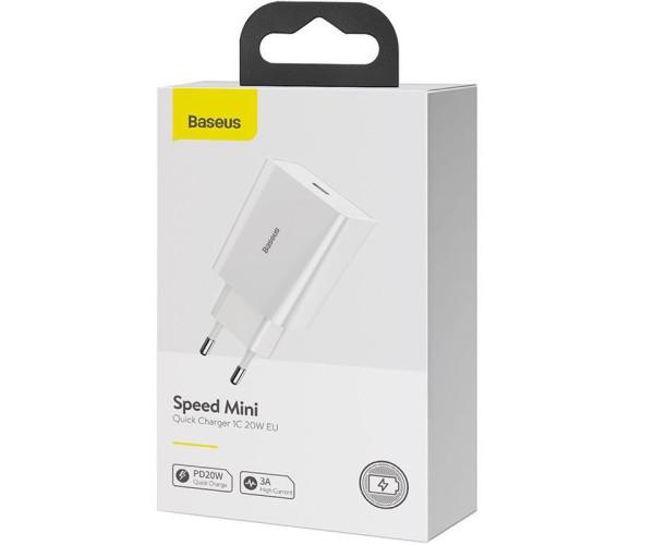 Пристрій зарядний мережевий Baseus Speed Mini 20W 1Type-C CCFS-SN02 White - фото 7 Пристрій зарядний мережевий Baseus Speed Mini 20W 1Type-C CCFS-SN02 White - фото 7