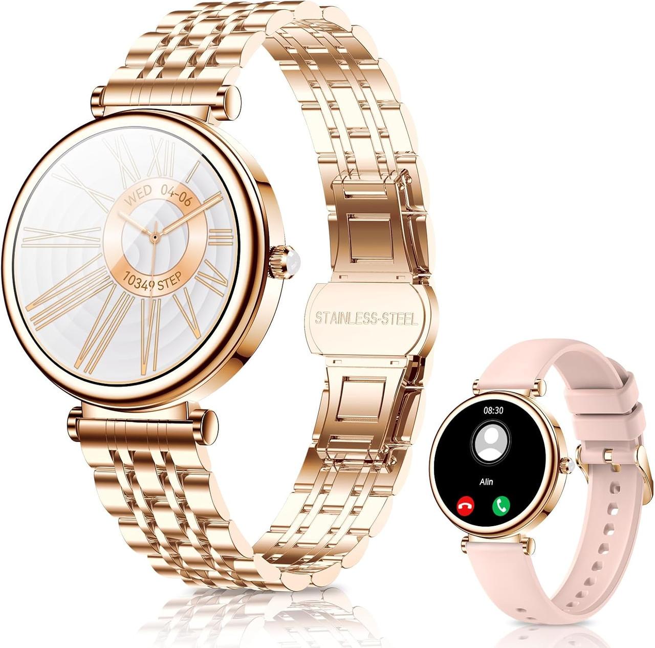 Смарт-часы Rollstimi Smart Watch IP67 с давлением/пульсом/кислородом/звонками металлический корпус 2 ремешки (2552898811)