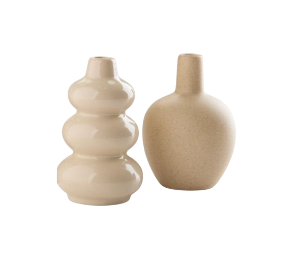 Ваза d 6 см высота 10 см 2 шт. Бежевый (8e553762)