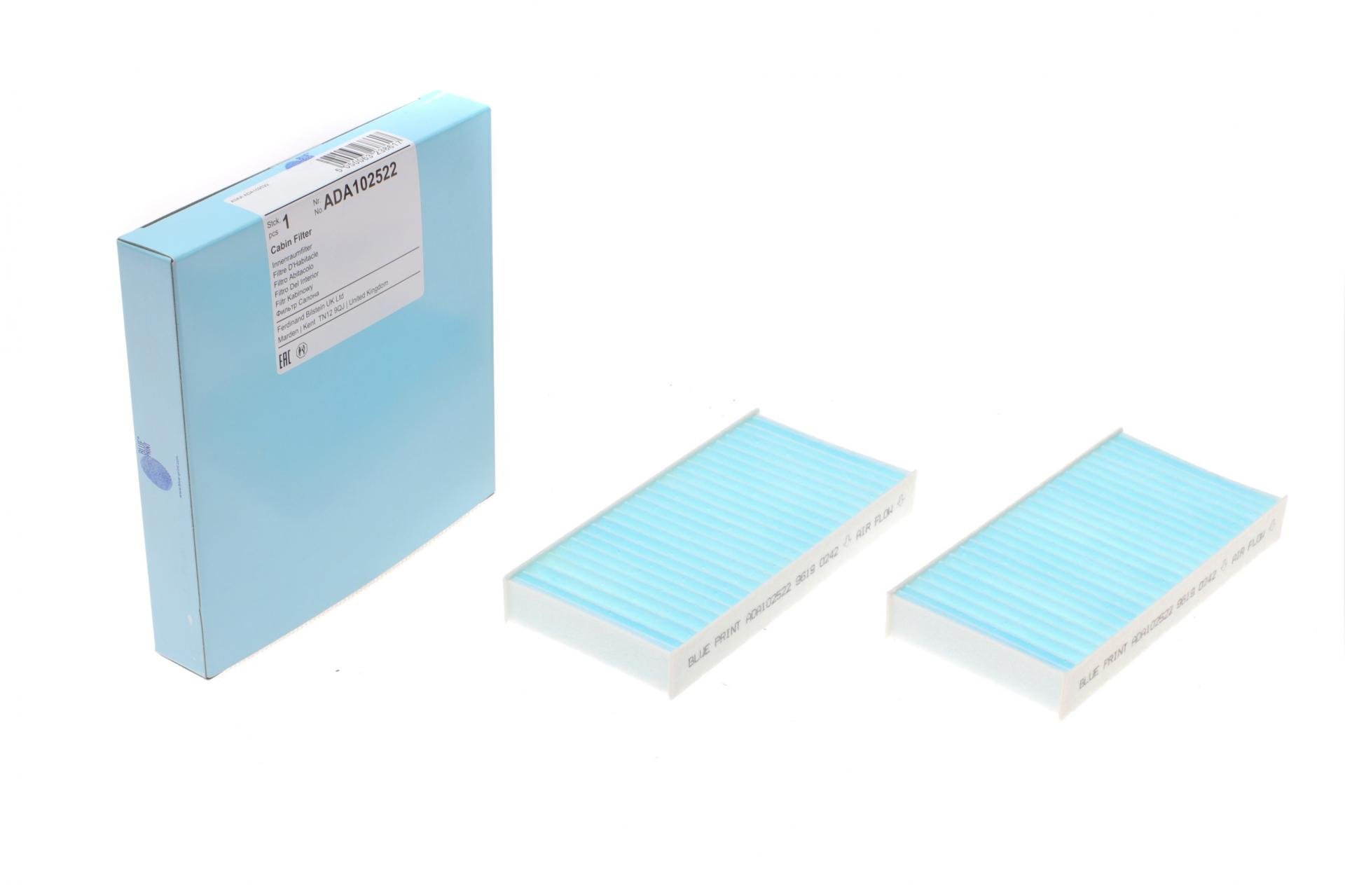 Фильтр салона BLUE PRINT для Jeep Wrangler III 2,8 CRD 16V /3,6-3,8 i 06- (ADA102522)