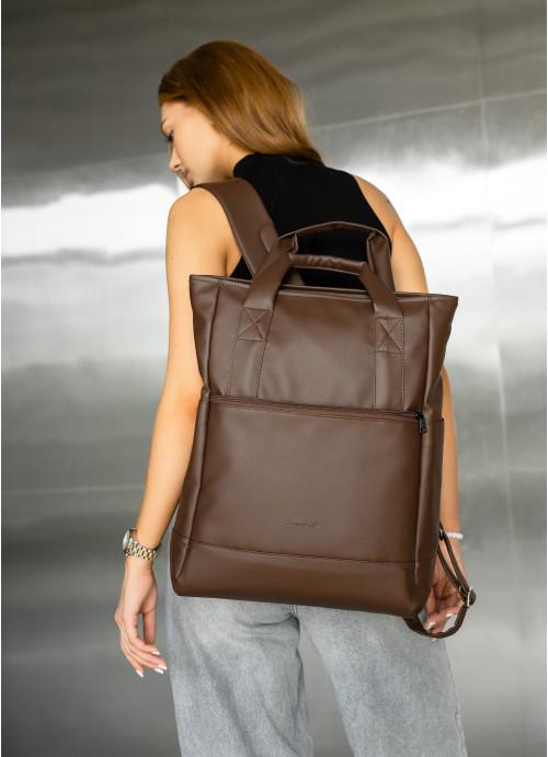 Рюкзак-сумка жіночий Sambag з відділенням під ноутбук Коричневий (11140311545)