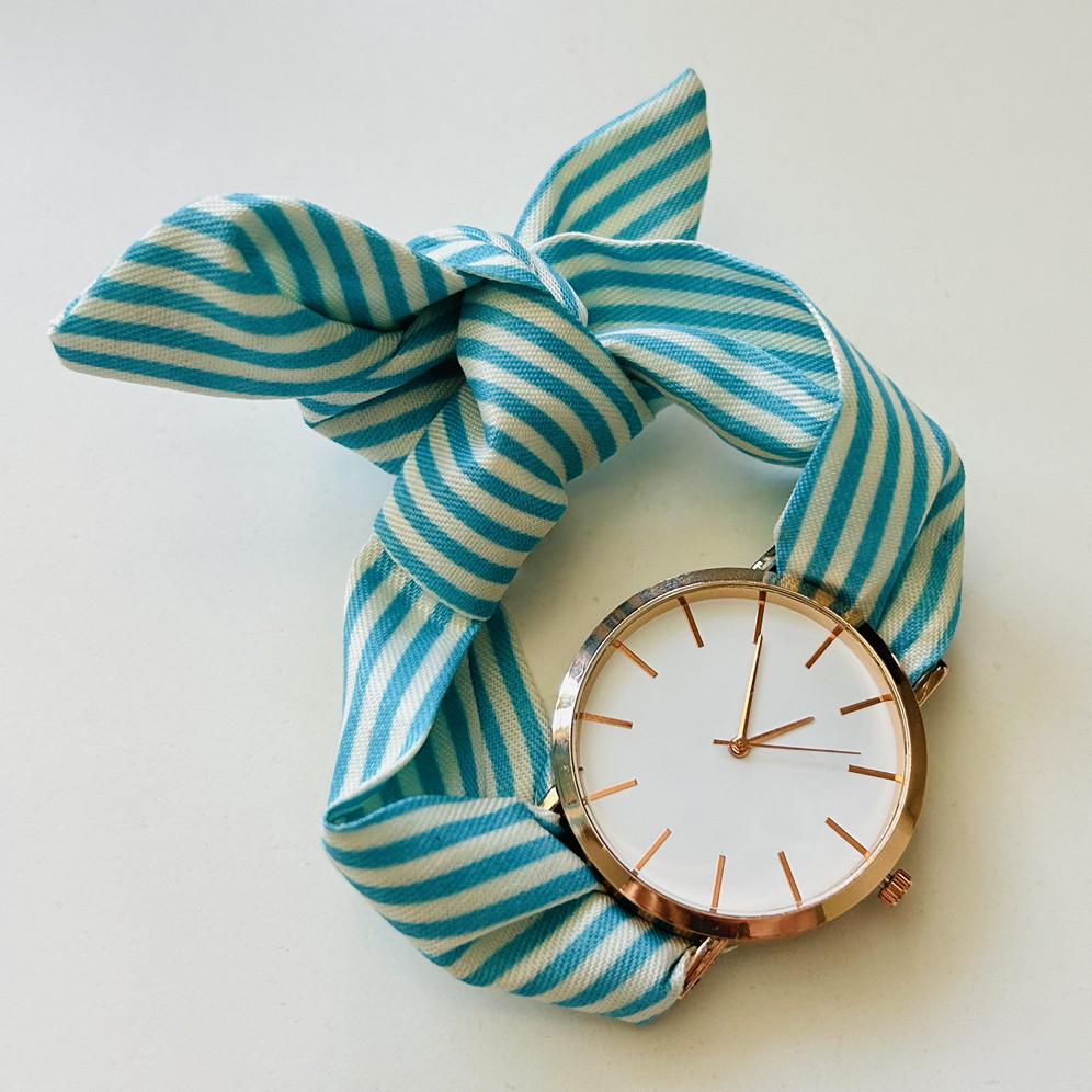 Наручные часы женские Style time с тканевым ремешком Голубой (810297366)