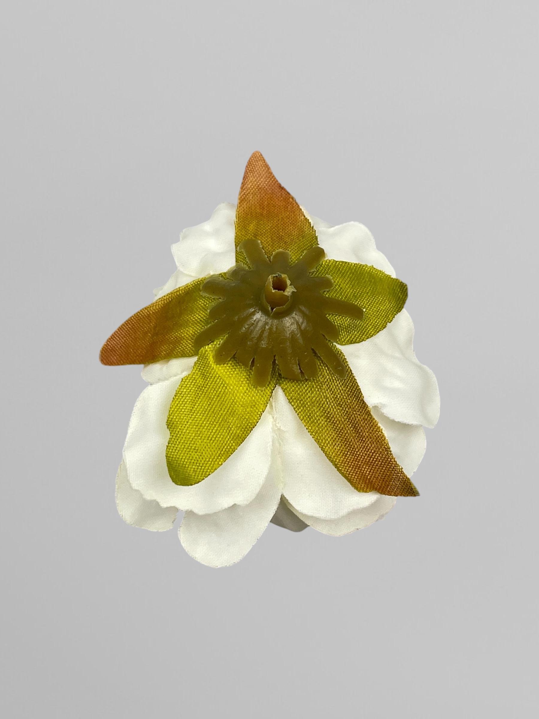 Искусственный цветок пионообразной розы без стебля 5 см Кремовый (К02009) - фото 3