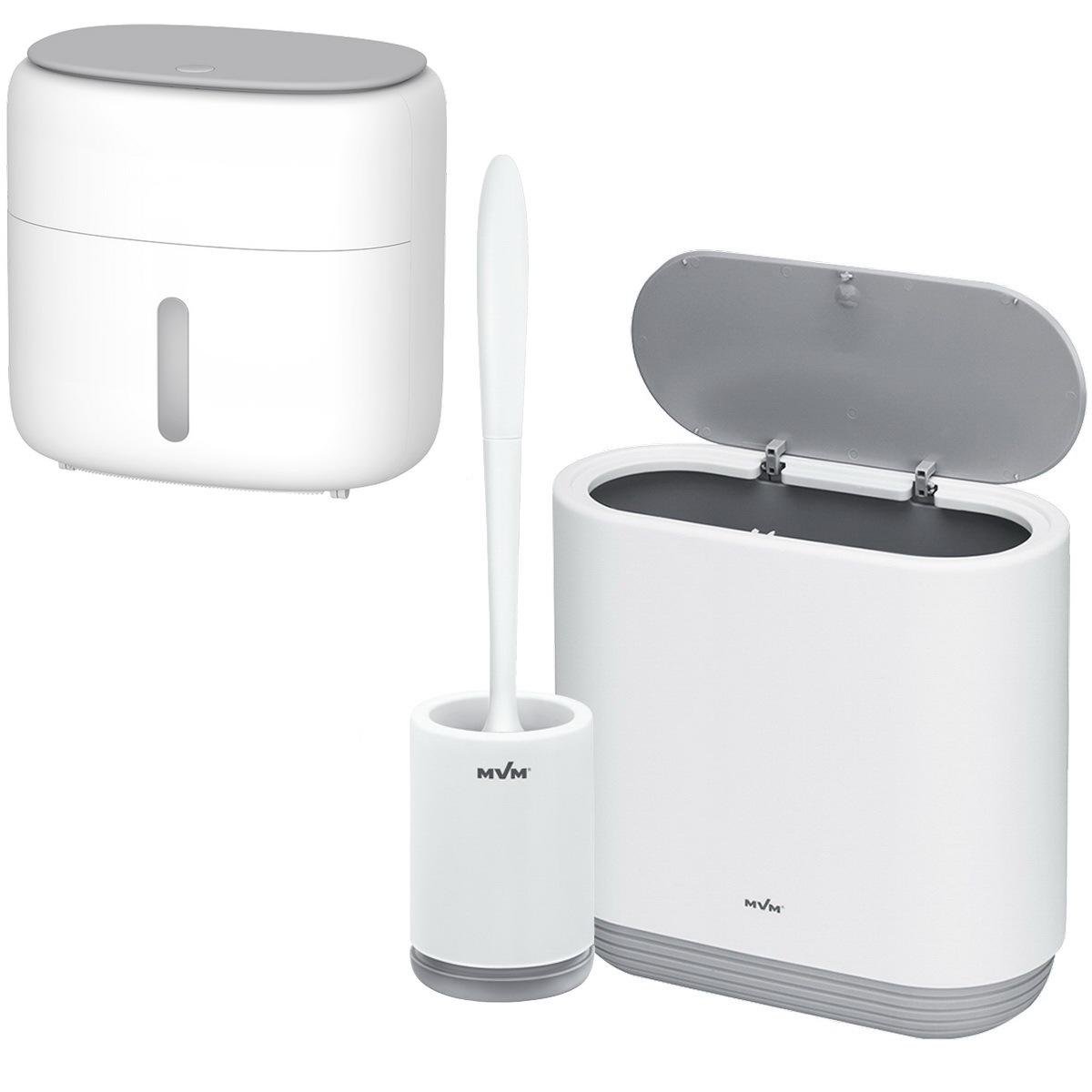 Набір аксесуарів для ванної MVM №40 MVM-MH-40 white/gray Сірий (228064)