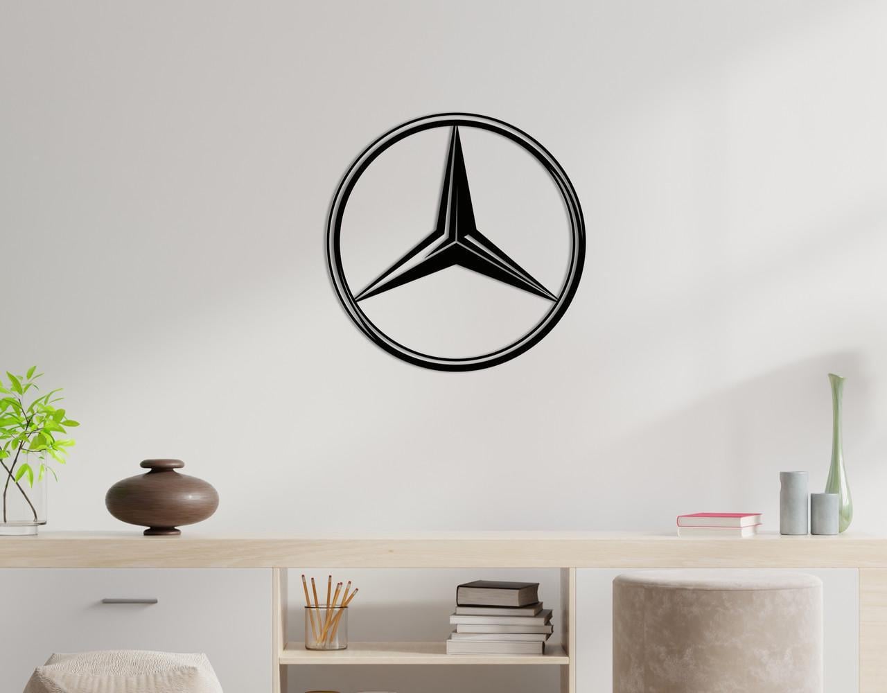 Декоративное панно на стену Upwood Decor Mercedes Pro 60х60 см Black (1577986278)