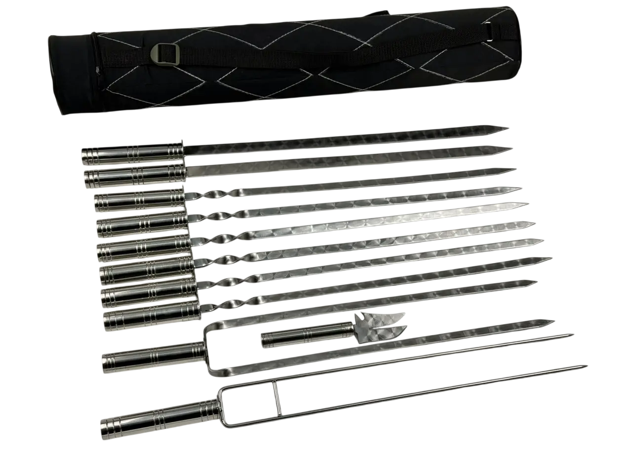 Набор шампуров для люля-кебаба GrillMaster NB-2295 нержавеющая сталь 3 мм 11 пр. Серебристый (10-164-NB-2295)