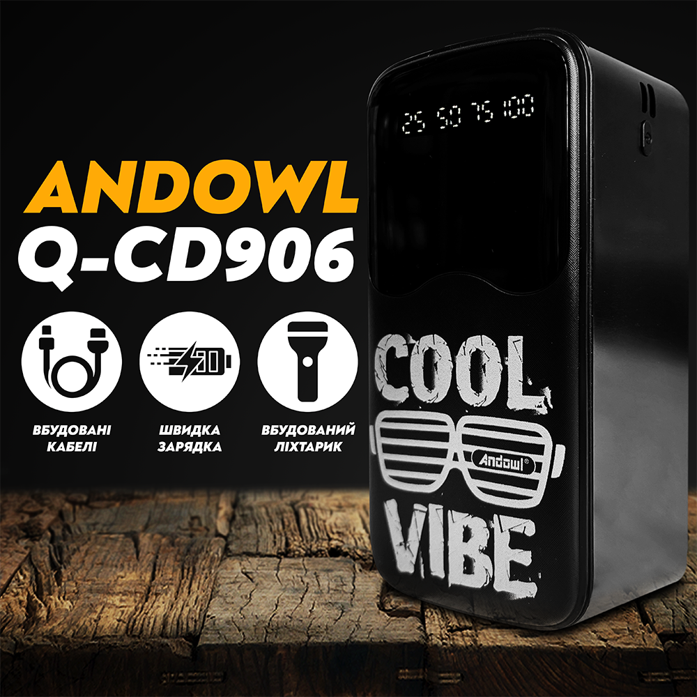 Повербанк Andowl Q-CD906 быстрая зарядка/переходник для роутера 60000 mAh QC3.0 (185) - фото 2