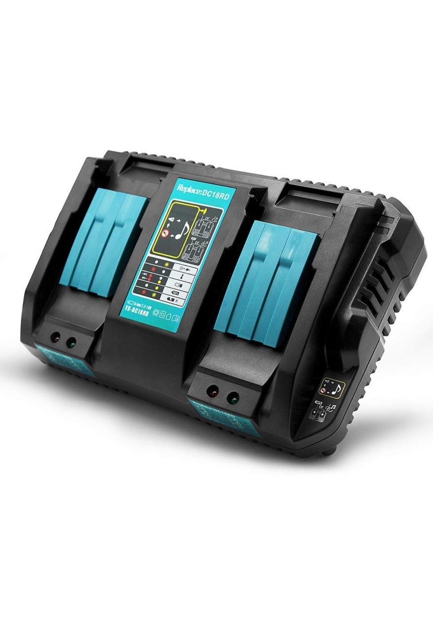 Зарядное устройство MANUFER MTC2403 3,5A 2 порта для аккумуляторов Makita 14,4-18V BL1830 BL1850 BL1840B