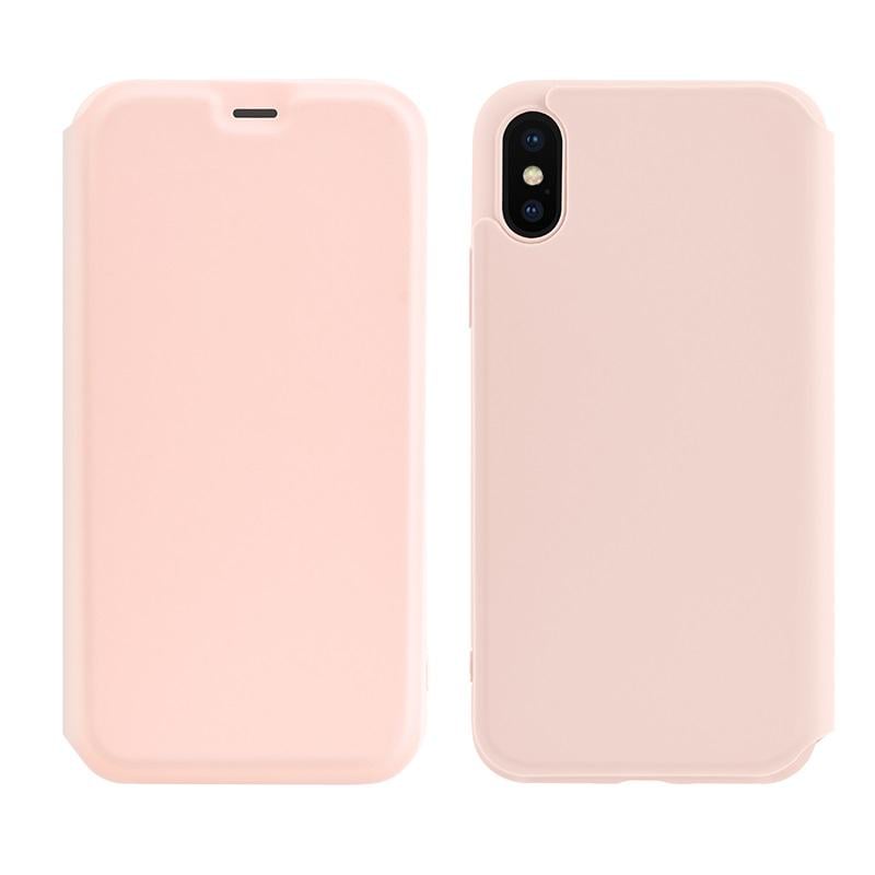 Чехол-книга Hoco Colorful series liquid silicone case для Apple iPhone X / XS Pink