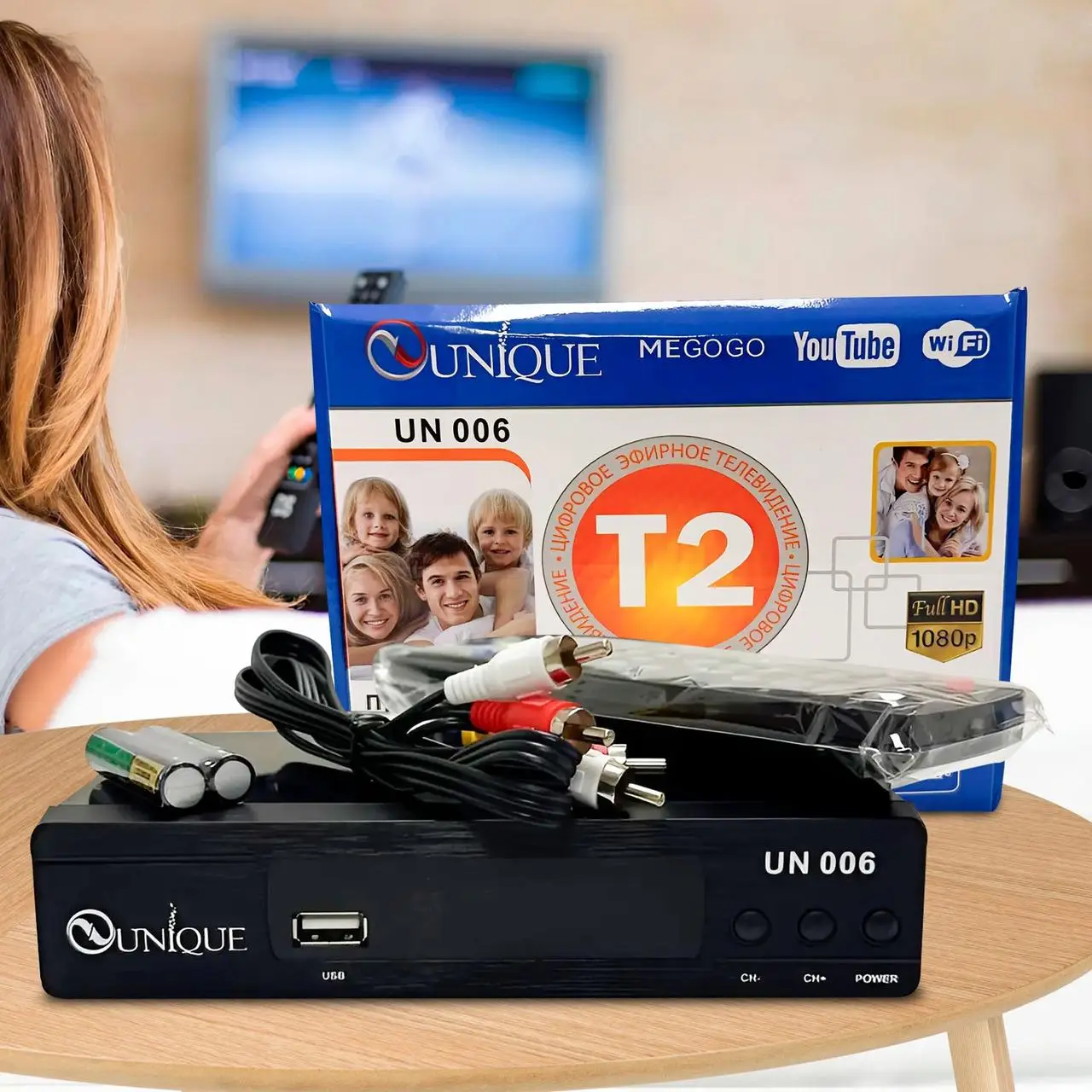 Ресивер цифровой DVB-T2 006 UNIQUE UN Wi-Fi (28206971) - фото 3 Ресивер цифровой DVB-T2 006 UNIQUE UN Wi-Fi (28206971) - фото 3