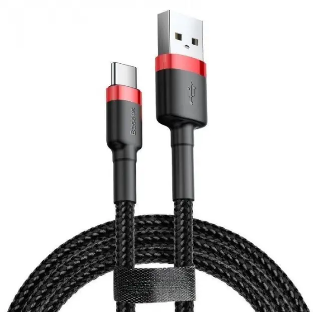 Кабель BASEUS Cafule Series Cable USB to Type-C CATKLF-A91 3A 0,5 м Black/Red